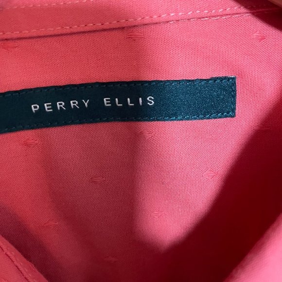 Perry Ellis long sleeve Salmon button down shirt - Picture 3 of 4